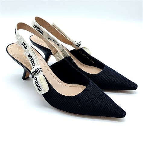 black dior slingbacks|Dior slingback heels price.